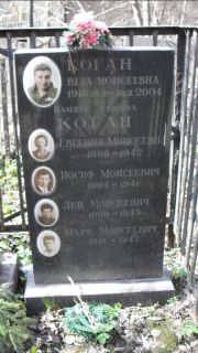 Коган Вера Моисеевна, Москва, Востряковское кладбище