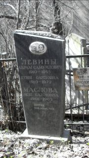 Левина Геня Сауловна, Москва, Востряковское кладбище