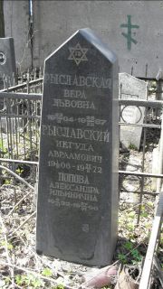 Попова Александра Ильинична, Москва, Востряковское кладбище