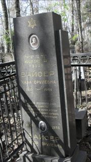 Вайсер Хава Срулевна, Москва, Востряковское кладбище
