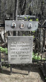 Бекерман Лейб Гершкович, Москва, Востряковское кладбище
