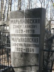 Марьяновский Семен Хаймович, Москва, Востряковское кладбище