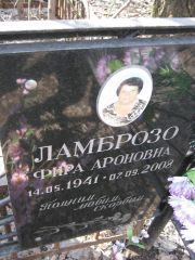 Ламброзо Фира Ароновна, Москва, Востряковское кладбище