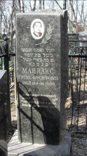 Манилис Гитля Иосифовна, Москва, Востряковское кладбище
