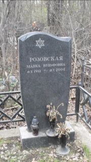 Розовская Малка Вульфовна, Москва, Востряковское кладбище