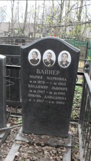 Вайнер Владимир Львович, Москва, Востряковское кладбище
