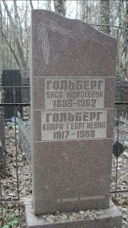 Гольберг Бася Моисеевна, Москва, Востряковское кладбище