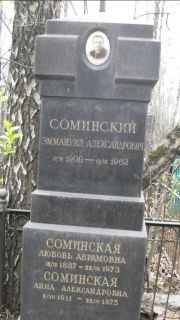 Соминский Эммануил Александрович, Москва, Востряковское кладбище