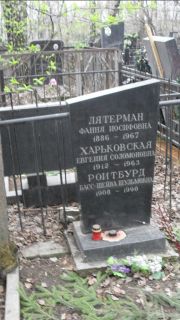 Лятерман Фання Иосифовна, Москва, Востряковское кладбище