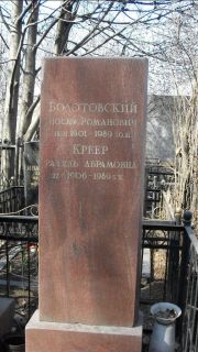 Креер Рахиль Абрамовна, Москва, Востряковское кладбище