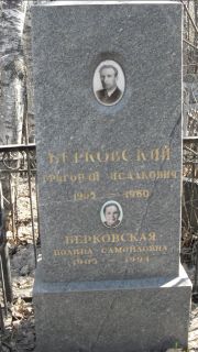 Беркович Полина Самойловна, Москва, Востряковское кладбище