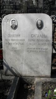 Сигалова Зися Лейбовна, Москва, Востряковское кладбище