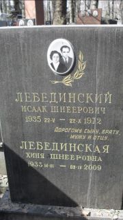 Лебединский Исаак Шнеерович, Москва, Востряковское кладбище
