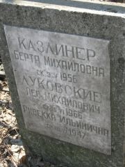 Казлинер Берта Михайловна, Москва, Востряковское кладбище