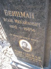 Бенцман Исаак Михайлович, Москва, Востряковское кладбище