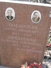 Любарский Борис Яковлевич, Москва, Востряковское кладбище