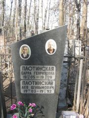 Плотинская Сарра Генриховна, Москва, Востряковское кладбище