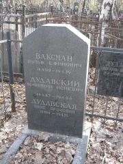 Ваксман Вульф Ефимович, Москва, Востряковское кладбище
