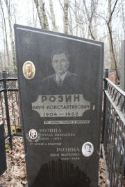 Розин Наум Константинович, Москва, Востряковское кладбище