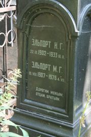 Эльпорт И. Г., Москва, Востряковское кладбище