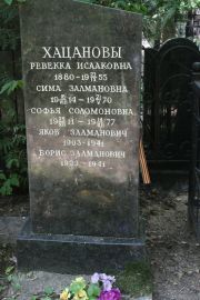 Хацанова Ревекка Исааковна, Москва, Востряковское кладбище
