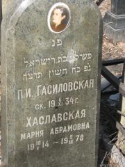 Хаславская Мария Абрамовна, Москва, Востряковское кладбище