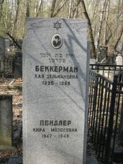 Пендлер Кира Мозесовна, Москва, Востряковское кладбище
