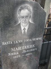 Майданик Кива Львович, Москва, Востряковское кладбище
