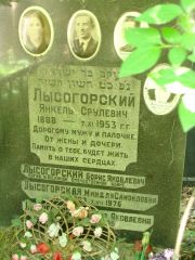 Лысогорский Янкель Срулевич, Москва, Востряковское кладбище