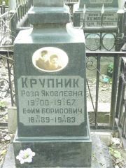 Крупник Роза Яковлевна, Москва, Востряковское кладбище
