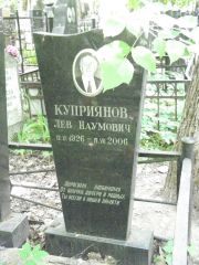 Куприянов Лев Наумович, Москва, Востряковское кладбище