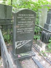 Беккерман Шико Борухович, Москва, Востряковское кладбище