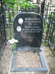 Морозова Фаня Наумовна, Москва, Востряковское кладбище