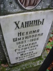 Ханина Мария Захаровна, Нижний Новгород, Кладбище Марьина Роща