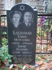 Блейхман Ханна Мотелевна, Нижний Новгород, Кладбище Марьина Роща