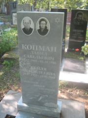 Копман Бейля Менделевна, Пермь, Северное кладбище