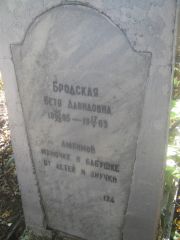 Бродская Бетя Давидовна, Пермь, Южное кладбище