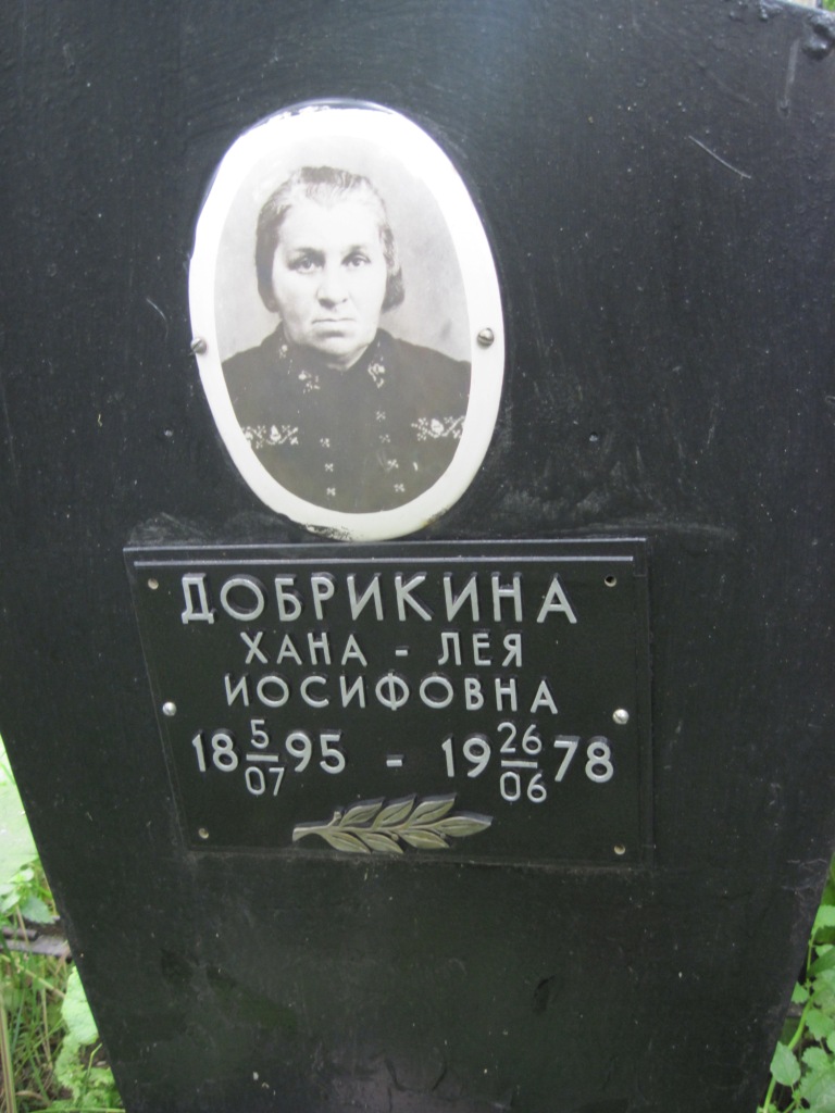 Добрикина Хана-Лея Иосифовна, Полтава, Еврейское кладбище