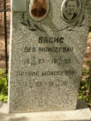 Басис Полина Моисеевна, Самара, Центральное еврейское кладбище