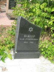 Ваксер Хая Рувимовна, Самара, Центральное еврейское кладбище
