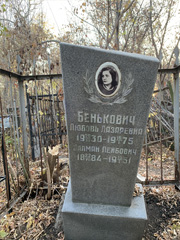 Бенькович Любовь Лазаренва, Самара, Безымянское кладбище (Металлург)