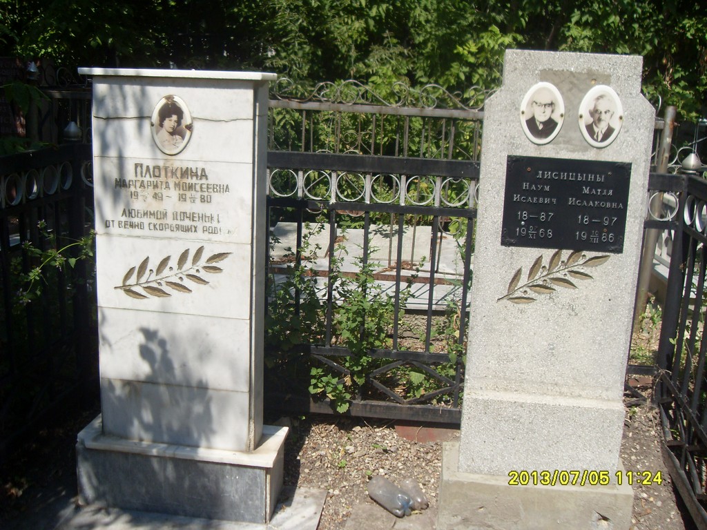 Лисицина Матля Исааковна, Саратов, Еврейское кладбище