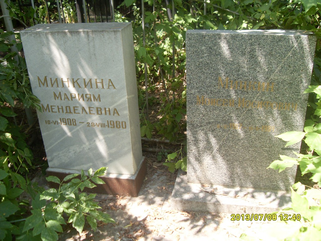 Минкина Мариям Менделеевна, Саратов, Еврейское кладбище