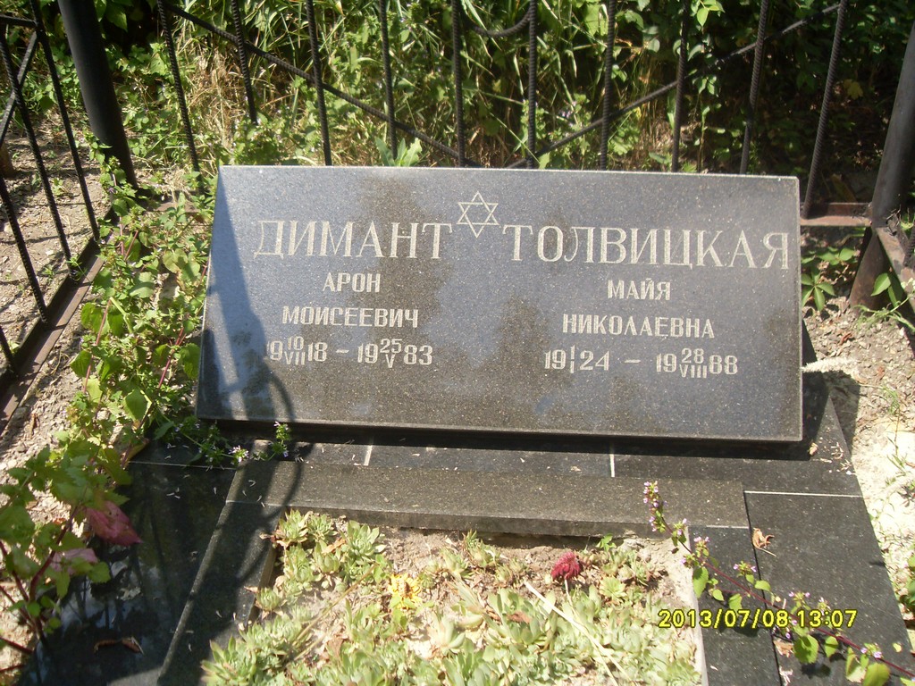 Товлицкая Майя Николаевна, Саратов, Еврейское кладбище