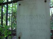Синякова Роза Лазаревна, Саратов, Еврейское кладбище