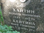 Хайтина Фаня Гершевна, Саратов, Еврейское кладбище