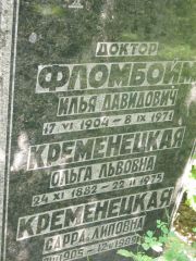 Кременецкая Сарра Липовна, Саратов, Еврейское кладбище