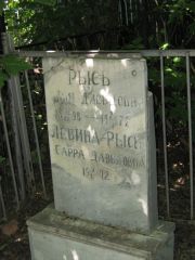 Левина-Рысь Сарра Давыдовна, Саратов, Еврейское кладбище