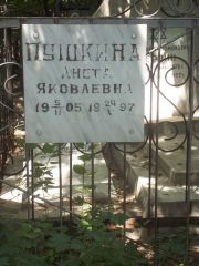Пушкина Анета Яковлевна, Саратов, Еврейское кладбище