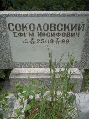 Соколовский Ефим Иосифович, Саратов, Еврейское кладбище